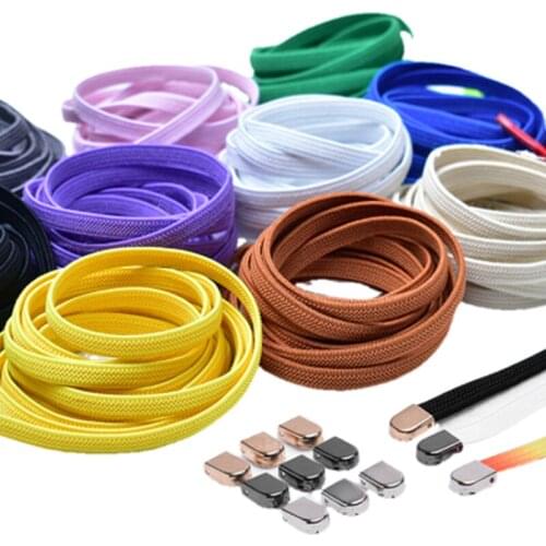 105cm 1Pair No Tie Shoelaces Flat Elastic Shoe Laces For Kids and Adult Sneakers Shoelace Quick Lazy Laces Shoe Strings Bold