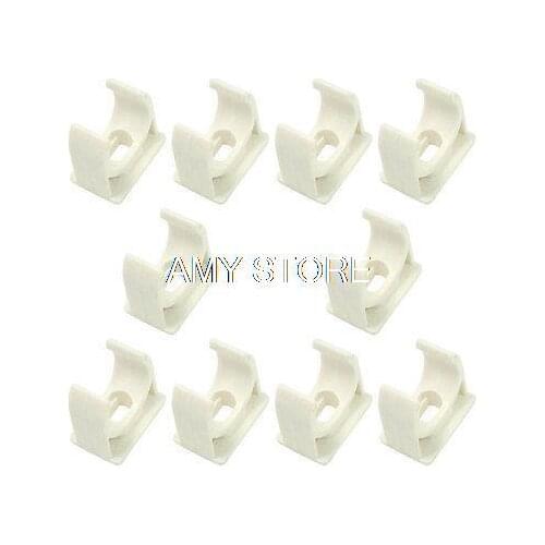 20mm Diameter PVC Water Tube Pipe Clamps Clips Connectors White