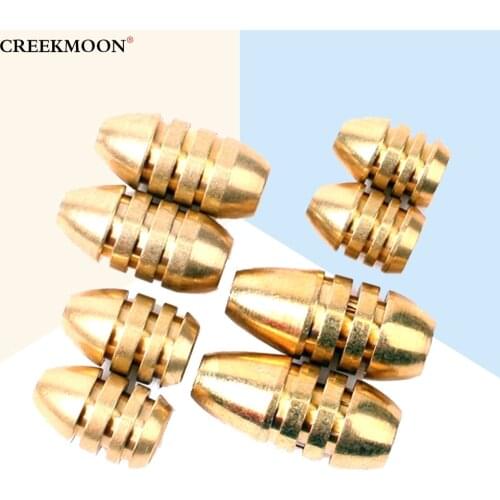 20pcs/lot Bullet Copper Fishing Sinkers for Soft Lure Bait Line Additional Weight Sinkers Fly Tying Accessories 1.8g 3.5g 7g 10g