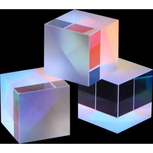30MM Cubic Science Cube Optical Prisma Photography with Hexahedral Prism Home Decoration Prism Glass Color Child Gift