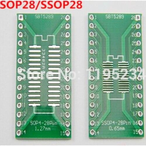 30pcs/lot SOP28 SSOP28 TSSOP28 turn DIP28 / SMD turn dip / DIP 0.65/1.27mm / adapter plate
