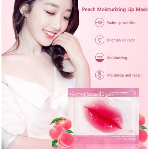 5pcs Collagen Crystal Lip Mask Patches Hydrating Patches Repair Lines Lip Plumper Anti Chapped Firms Hydrates Lips Mask