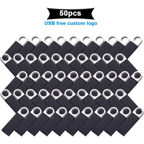 50pcs/lot Usb flash drive 64GB 32GB 16GB 128GB 4GB pen drive USB 2.0 Custom logo pendrive portable memory stick For photography