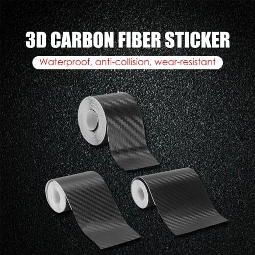 Carbon Carbon Fiber Car Sticker DIY Paste Protector Strip Door Sill Side Mirror Anti Scratch Tape Waterproof Protection Film