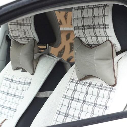 Car PU Bone Headrest Seat Neck Pillow Car Universal Easy To Install Seat Headrest Car Interior