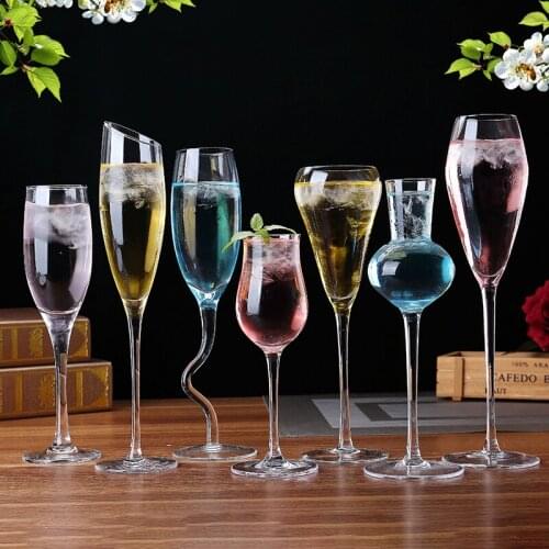 Lead-free Crysta glass cup Champagne Flutes Serial Red Wine Glasses Cocktail Glass Goblet Birthday wedding Gifts Cup 2pcs