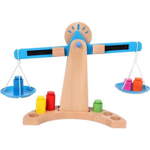 Wooden Balance Scale Preschool Educational Learning Toys for Children Kids Preschool Gifts