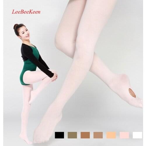 Kids Soft Microfiber Footed Dance Tights Girls Training Tights Stockings Adult Women Ballet Tights With Waistband &cotton Crotch