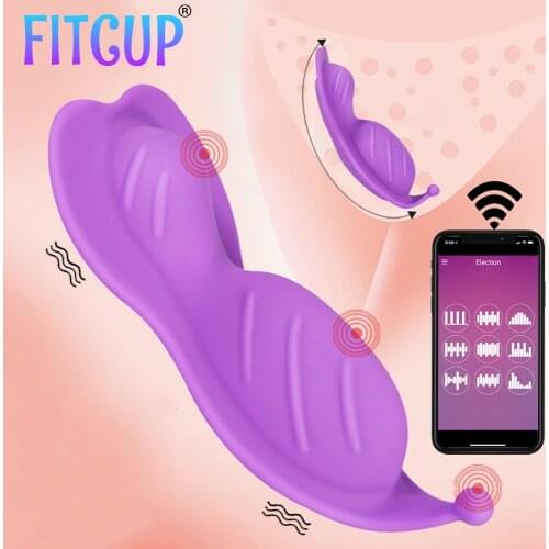 Butterfly Wearable Dildo Vibrator for Women Bluetooth Vibrator Wireless APP Remote Control Vibrating Panties Sex Toys for Couple