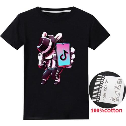 2-14 Year The Boys 3D Tik Tok T Shirt Childrens Short Sleeves Cartoon Tshirt Kids Girl Toddler Summer T-Shirt Clothes