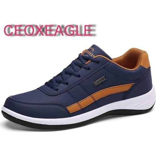 Fashion Leather Men Mesh Sneakers Trend Casual Shoes Italian Breathable Leisure Male Sneakers Non-slip Footwear Tenis Masculino