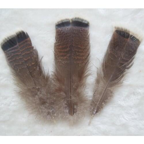 Fly Tying Materials! 10Pcs 15-20cm Natural Wild Turkey Saddle Feathers for Diy Carnival Costume Mask Headdress Decoration