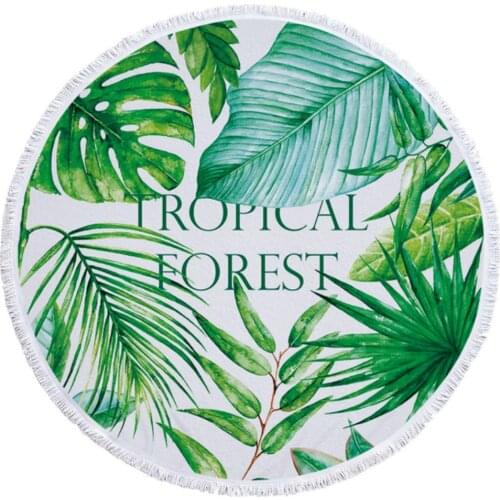 Microfiber Round Fabric Bath Beach Towels Round Large Tassel Towel For Living Room Printed Summer Beach Blanket Home Decorative