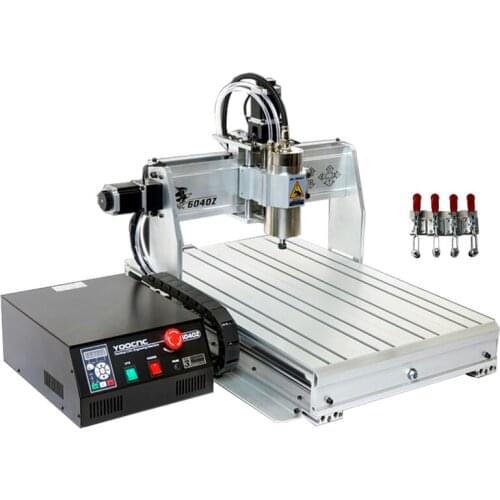 Mini CNC Router 6040 Z-USB Mach3 Auto CNC milling machine with 1.5KW VFD spindle and USB port+4pcs clamp tools