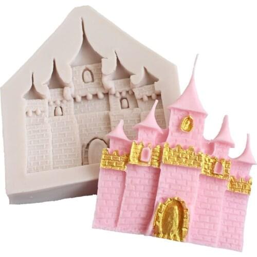 Mini Castle Epoxy Resin Silicone Mold for DIY Handmade Ornaments Plaster Candle Jewelry Kids Toys Key Chain Mould