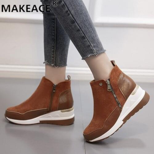 Fashion Womens Shoes New Large Size Womens High Top Shoes Spring and Autumn Thick Soles Womens Shoes Sports Casual Shoes