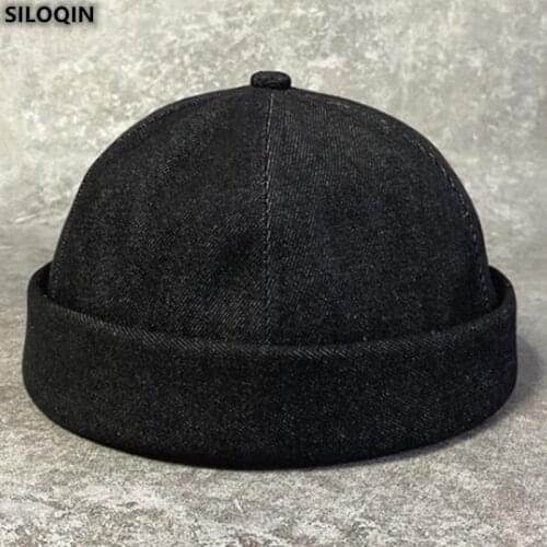 SILOQIN Fashion Trend Male Cowboy Water Wash Berets Adjustable Size Hole Retro New Female Beanie Hat Spring Summer Gorra 2021