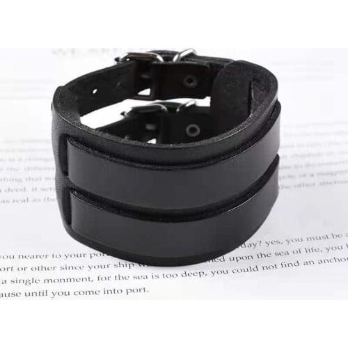 1pcs MenS Fashion Style Leather Bracelet Simple Charm Creative Multilayers Wide Wrap Jewelry Bracelets Ethnic Tribal Wristbands