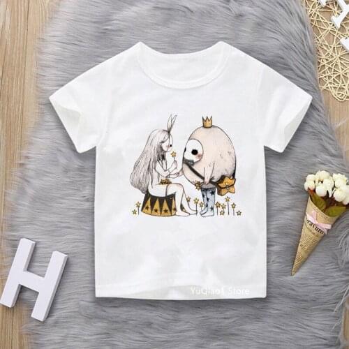 2021 New Fashion Childrens Clothing Girls Cute Cartoons Mushroom Graphic Print T Shirt Harajuku Casual Tshirt Kids