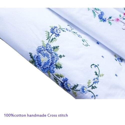 Pastoral Handmade lace cotton Cross stitch Tablecloth dining tea Table Cover cloth kitchen Christmas Wedding party home decor