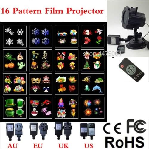 Sun Flower Shell 16 Pattern Film Projector with Remote Control Outdoor Waterproof Lawn Light LED Christmas Card LED spotlight