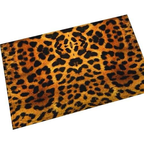 Drop Shipping Carpet Leopard printed Soft Carpets Anti-slip Rugs Computer Chair Door Mat Floor Mat for Home Living Room