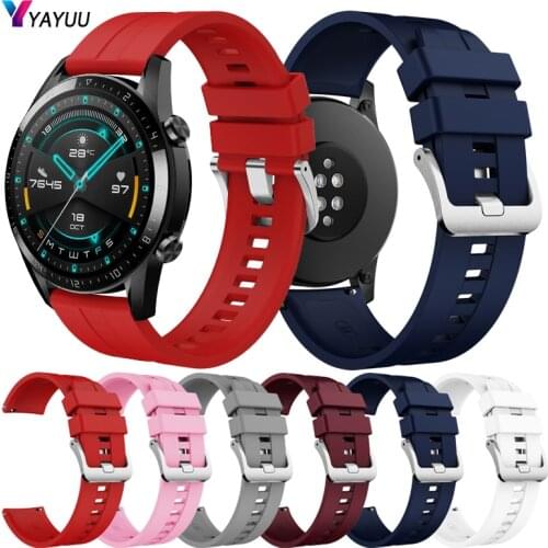 YAYUU 22mm Silicone Watch Straps for Huawei Watch GT2 Pro/GT 46 mm/GT2 46 mm Replacement Strap for Huawei GT 2 46mm Watch Band