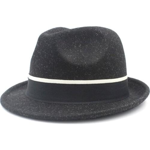 Retro Women Wool Gangster Trilby Fedora Hat For Elegant Lady Trilby Felt Homburg Church British Derby Caps Size 56-58CM F18