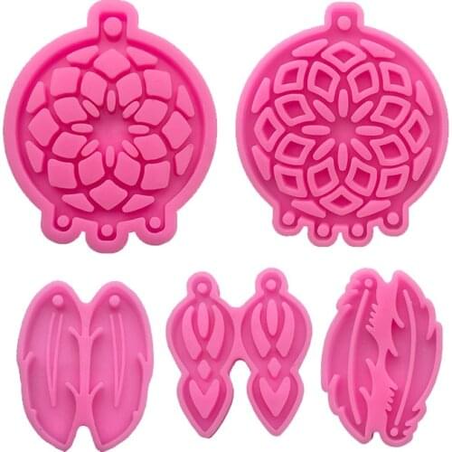 Dream Catcher Feather Pendant Silicone Mould DIY Handmade Epoxy Earring Epoxy Resin Mould