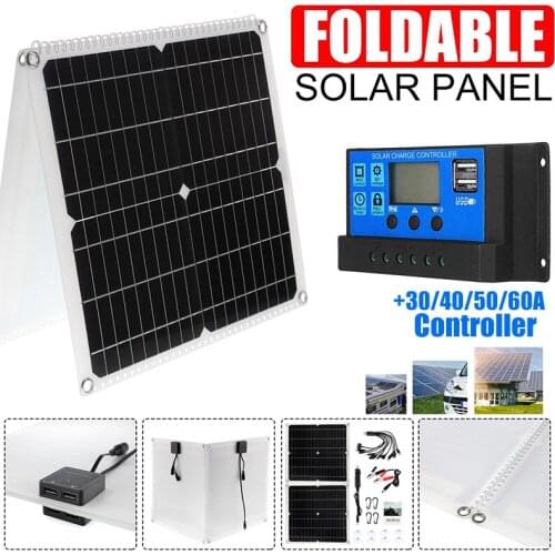 180W 18V Folding Sun Power Charging Board with Controller 10 In 1 Cable Solar Panel Emergency Power Cells for Touring Camping