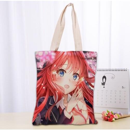 Go-Toubun no Hanayome Tote Bag Popular Foldable Shopping Bag Reusable Eco Large Unisex Canvas Fabric Shoulder Bag Tote 0303