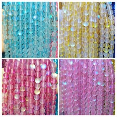 Flash Shimmer Matte Fiery Shining Glistening Light Crystal Round Beads for Jewelry Making 6 8 10 12 MM DIY Bracelet Necklace