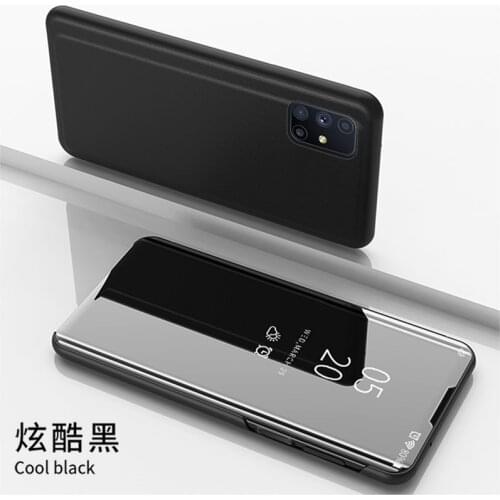 Smart Mirror Flip Leather Case For Samsung Galaxy M51 M31s M31 M21 M11 M20 M30 M12 M40S Stand Book Coque Cover Capa