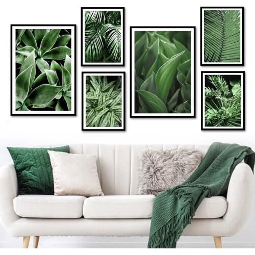 Evergreen Succulents Bamboo Plants Plants Wall Art Canvas Painting Nordic Posters And Prints Wall Pictures For Living Room Decor
