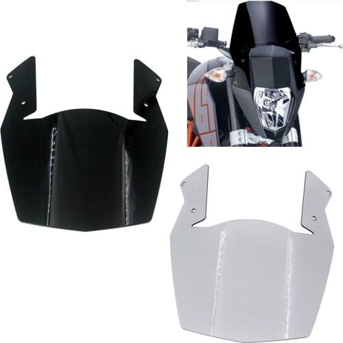 For KTM Duke 690 2012 2013 2014 2015 2016 2017 2018 with Bracket Motorcycle Windscreen Windshield Protector Cover Wind Deflecto