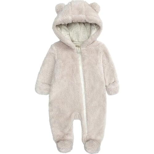 Winter Newborn Baby Rompers Cartoon Boy Girl Coat Children Clothing Infant Romper Hooded Kids Clothes Layette Down Jumpsuit Set