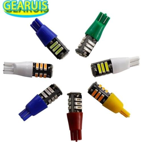 100pcs T10 Strobe flash 1mode 2 modes operation W5W blink 194 11 SMD 7020 LED Car light bulbs White blue red Amber pink 12V