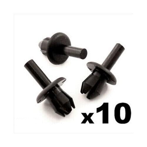 10x For VW Bumper, Splash Guard, Sill & Wheel Arch Lining Plastic Rivet Trim Clips