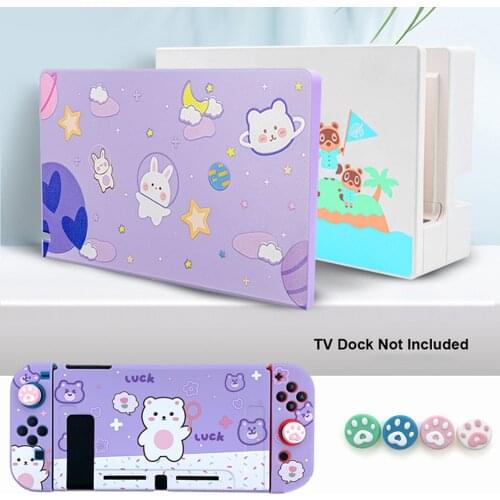 2021 TV Dock Faceplate Front Protector Case Charging Base Cover Replacement Shell For Nintendo Switch Console TV Dock Case