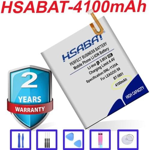 HSABAT Top Brand 100% New 4100mAh BT-5801 Battery for LEAGOO S9 in stock
