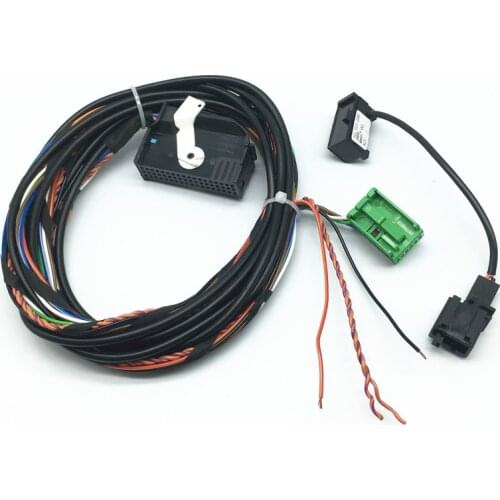 For RCD510 RNS510 Car Bluetooth Wiring Harness Cable Microphone Kit 9W2 9W7 9ZZ Bluetooth Module Cable For Passat Golf Tiguan
