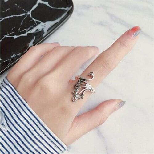 Boho Gothic New Peacock Rings For Women Men Jewelry Birthday Gift Romantic Wedding Engagement Drop Shipping
