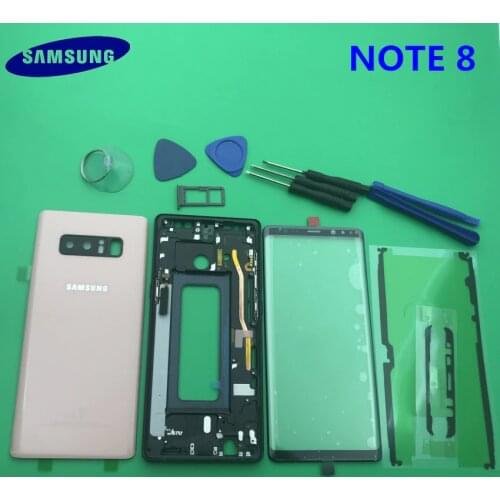 Note8 Full Housing Case Back Cover + Front Screen Glass Lens + Middle Frame For Samsung Galaxy Note 8 N950 N950F Complete Parts