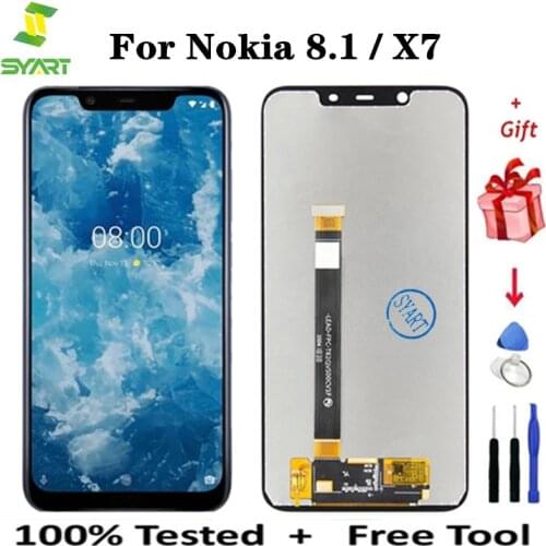 For Nokia 8.1 X7 2018 Screen TA-1119 TA-1121 TA-1128 TA-1131 LCD +Touch Screen Digitizer Replacement For Nokia8.1 X7