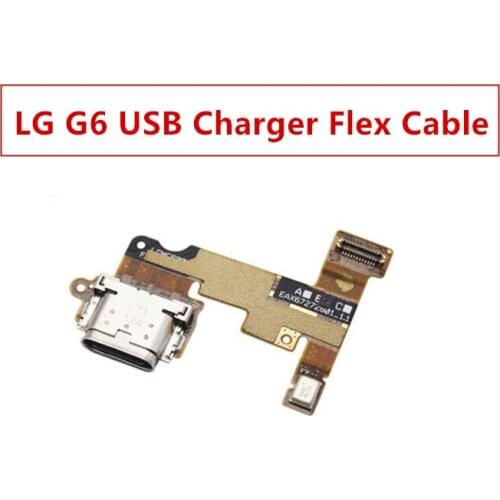 For LG G6 USB Charger Port Dock Connector PCB Board Ribbon Flex Cable + Headphone Jack Audio Earphone H870 H873 VS998 repair Par