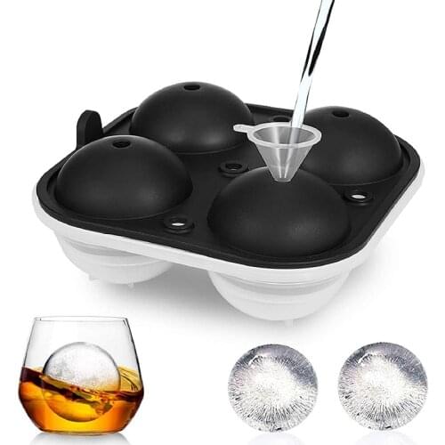 Ice Ball Maker Mold Large Sphere Silicone Ice Cube Trays for Whisky 5.5cm Ice Ball Sphere Cube Mould Makers Container Silicone
