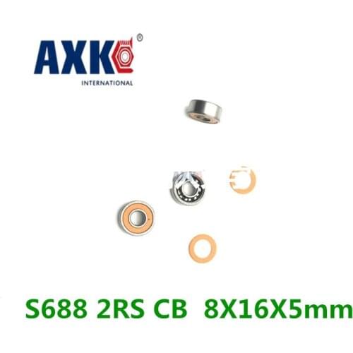 1PC 8X16X5mm S688 2RS CB ABEC7 Stainless Steel Hybrid Ceramic Bearings/Fishing Reel Bearings S688C 2OS