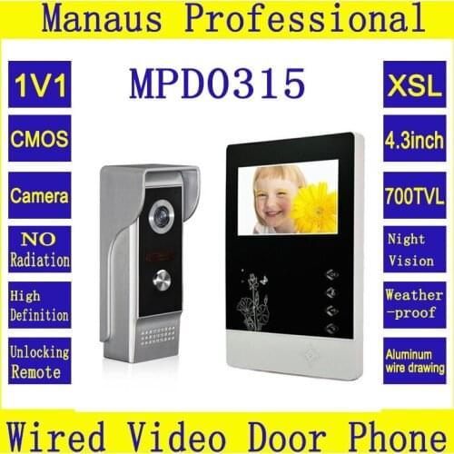 Hot Selling Professional Smart Home 4.3inch Screen Video Intercom Phone New Outdoor Waterproof Camera Infrared Night Vision D315