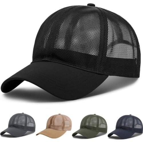 Men Women Summer Full Mesh Baseball Cap Quick Dry Cooling Sun Protection Hiking Golf Running Adjustable Snapback Hat New