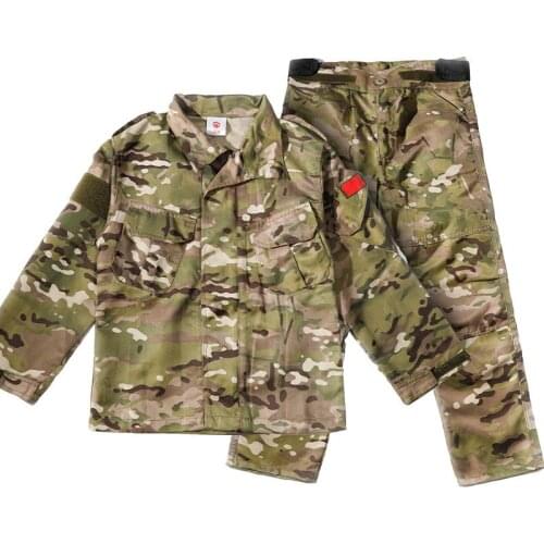 Kids Adult Military Tactical Training Uniform Set Children Jungle Camouflage Top Pants Men Special Forces Combat Outdoor Costume